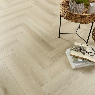 Kensington Luxury LVT Herringbone Oak Light Vintage